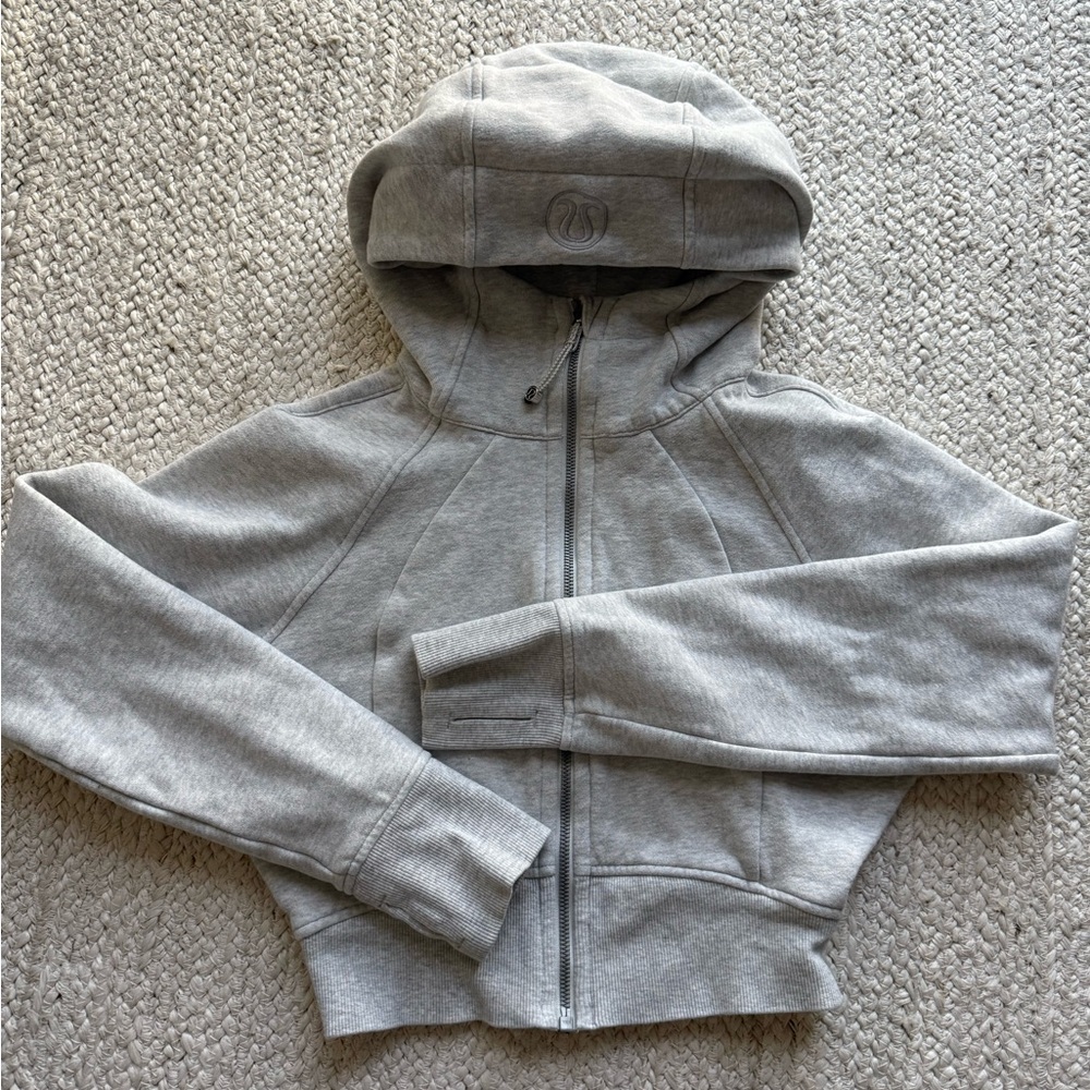 lululemon athletica Light Gray Full-Zip Hoodie